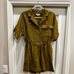 Madewell Army Green Romper